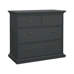Commode Arika, Commode polyvalente, Commode de chambre, Meuble avec tiroirs, 96x49 h87 cm, Gris