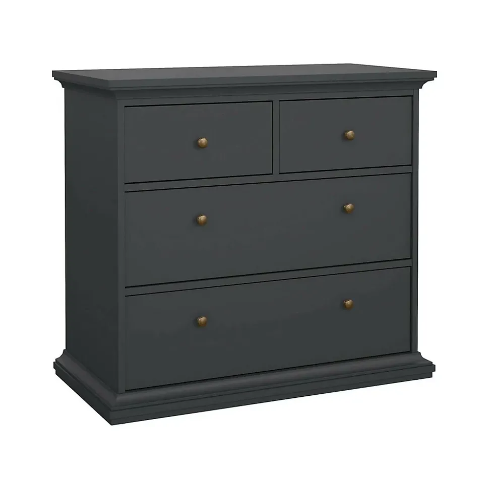 Commode Arika, Commode polyvalente, Commode de chambre, Meuble avec tiroirs, 96x49 h87 cm, Gris