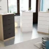 Commode Armenia, Commode 5 tiroirs, Commode pour chambre à coucher, Commode moderne, 60x40h110 cm, Blanc