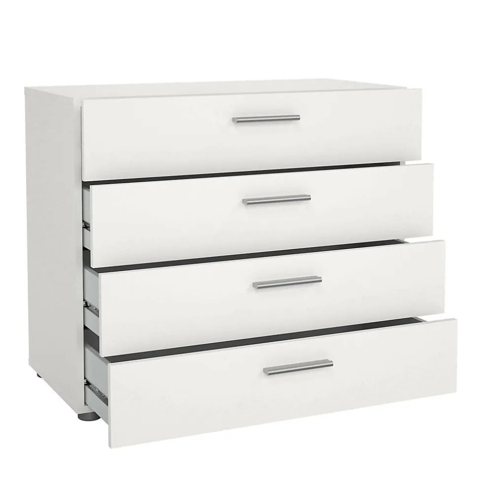 Commode Arwen, Commode polyvalente, Commode de chambre, Meuble avec tiroirs, 80x40 h68 cm, Blanc