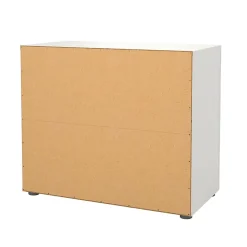 Commode Arwen, Commode polyvalente, Commode de chambre, Meuble avec tiroirs, 80x40 h68 cm, Blanc