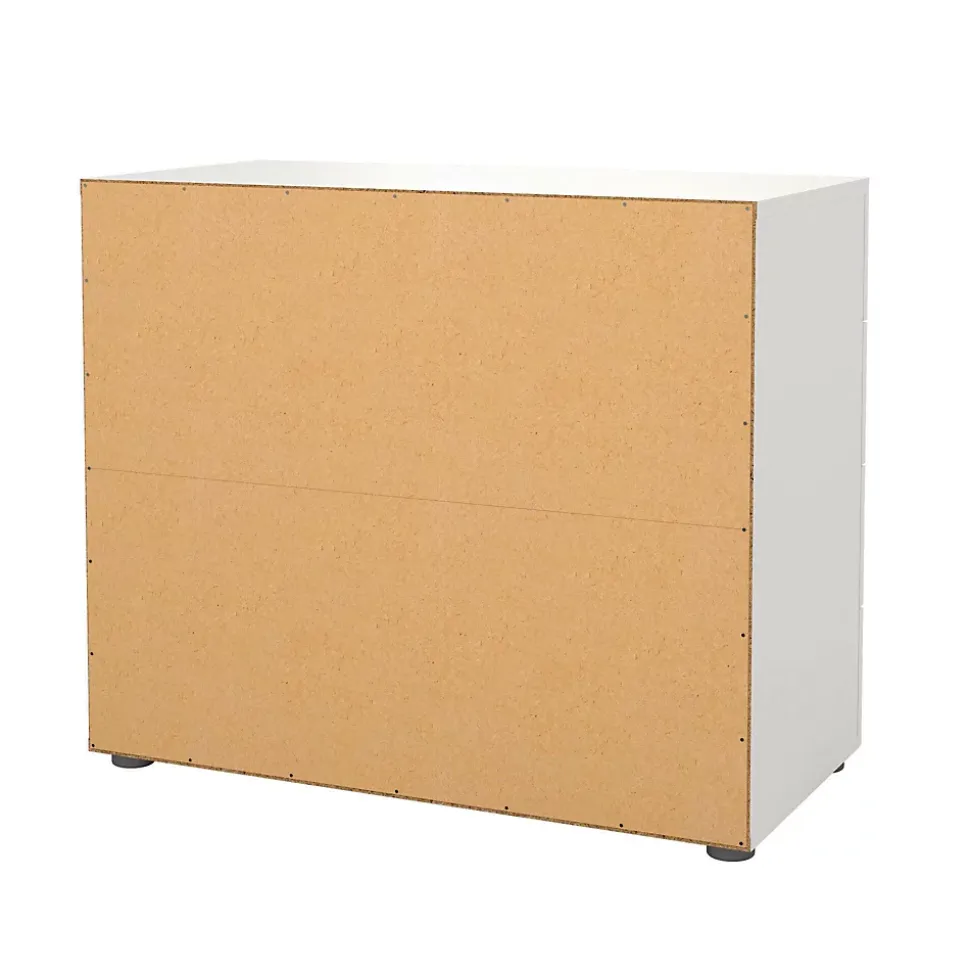 Commode Arwen, Commode polyvalente, Commode de chambre, Meuble avec tiroirs, 80x40 h68 cm, Blanc