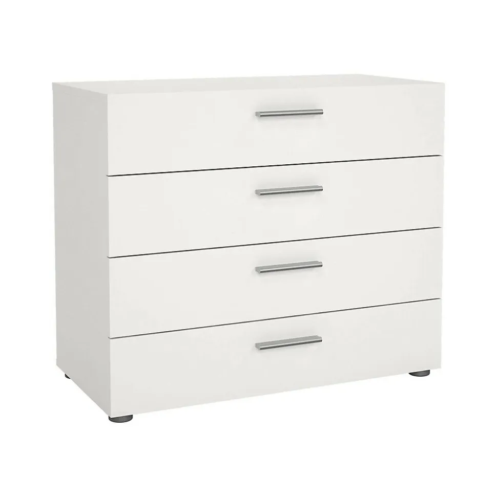 Commode Arwen, Commode polyvalente, Commode de chambre, Meuble avec tiroirs, 80x40 h68 cm, Blanc