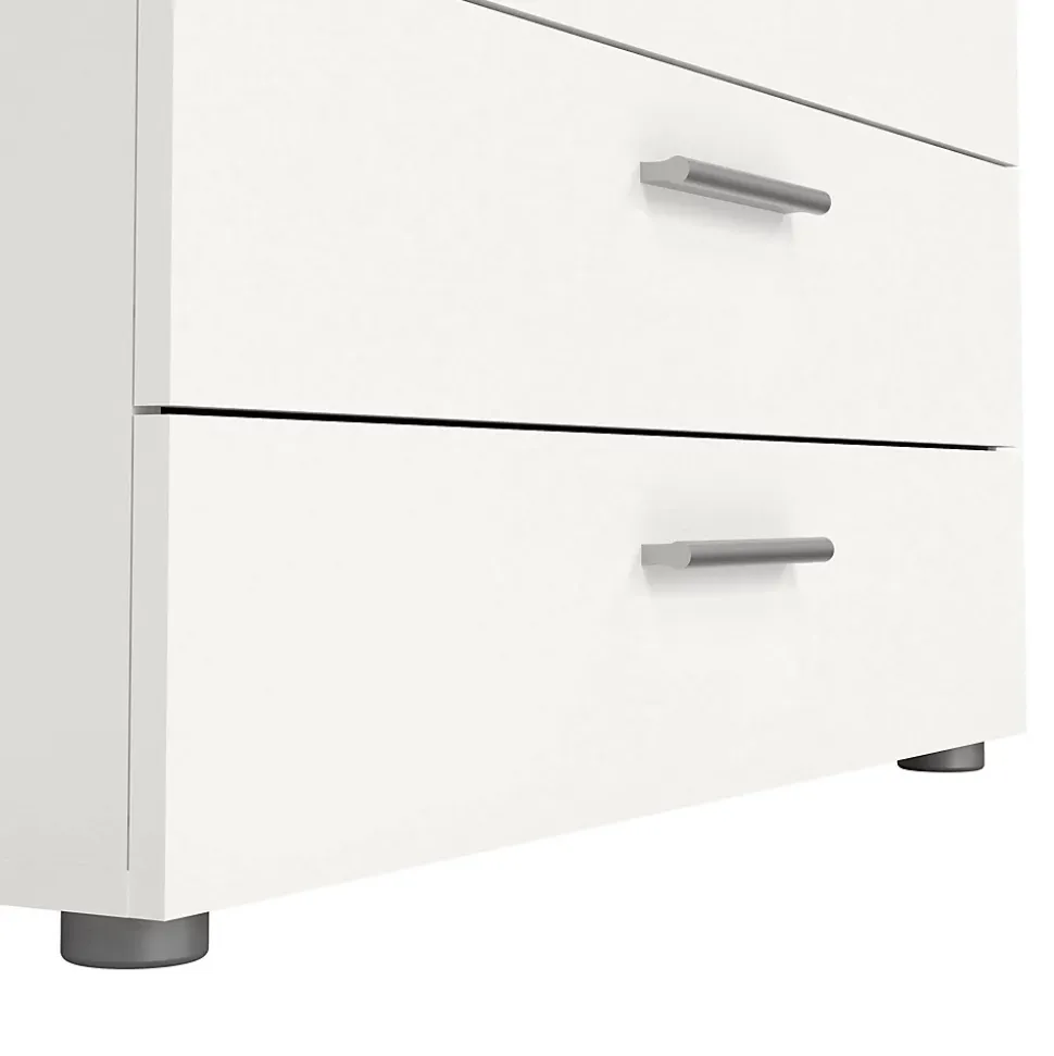 Commode Arwen, Commode polyvalente, Commode de chambre, Meuble avec tiroirs, 80x40 h68 cm, Blanc