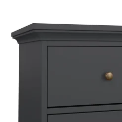 Commode Asiagela, Commode polyvalente, Commode de chambre, Meuble avec tiroirs, 183x49 h87 cm, Gris