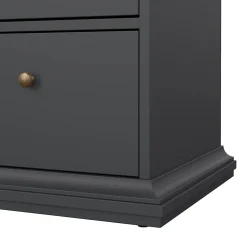 Commode Asiagela, Commode polyvalente, Commode de chambre, Meuble avec tiroirs, 183x49 h87 cm, Gris