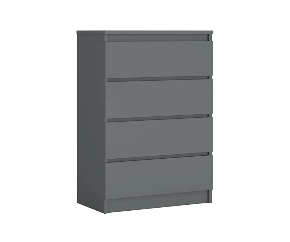 Commode Avec 4 Tiroirs Anthracite, 70 X 39 X 101 Cm