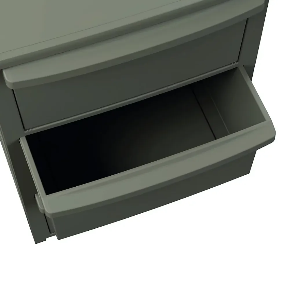 Commode basse 4 tiroirs 39 x 38.5 x H 80.5 cm Marron - Meuble de Rangement Chambre Bureau Buanderie Art Plast