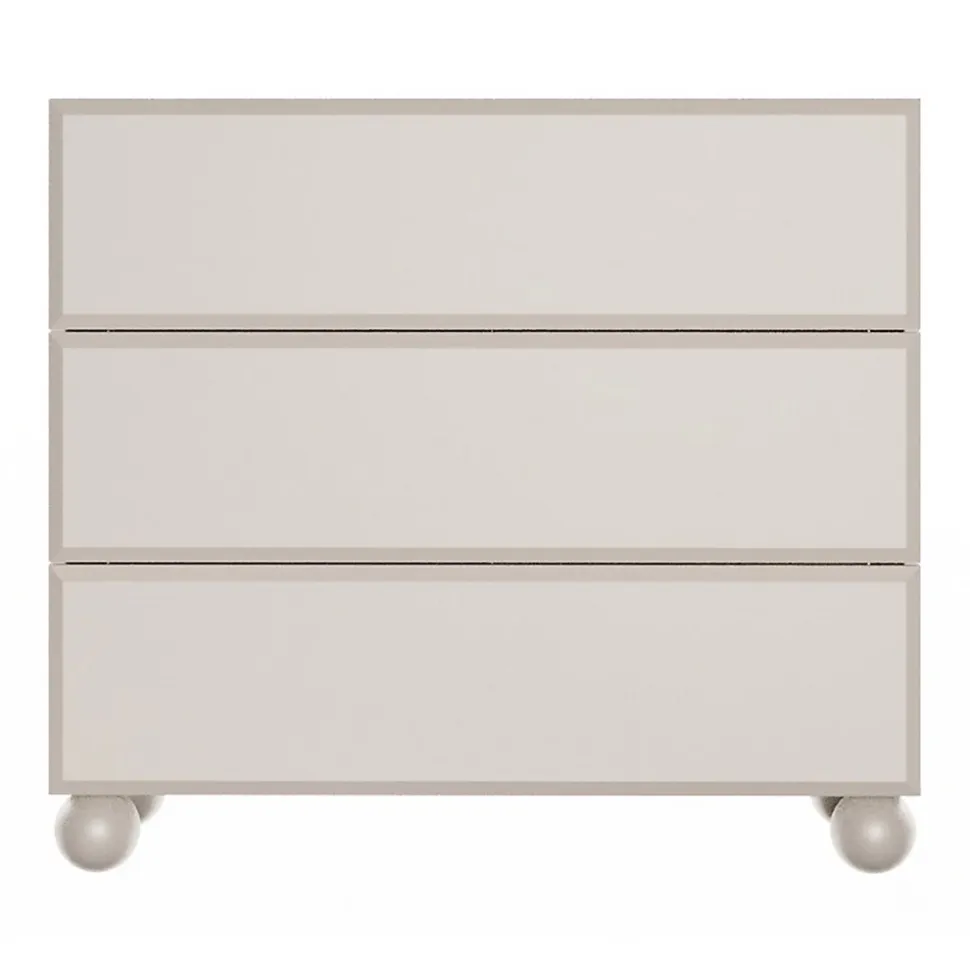 Commode beige avec 3 tiroirs 100 cm CHOCOLATED