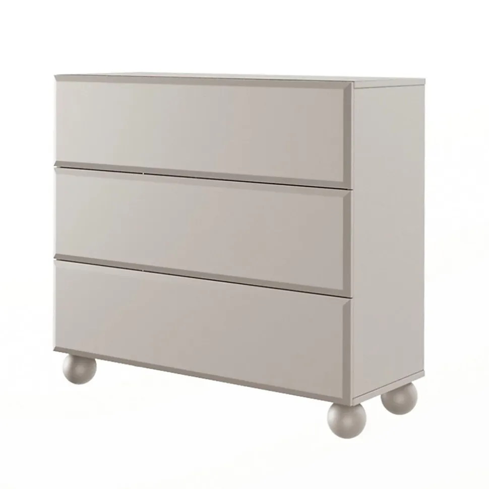 Commode beige avec 3 tiroirs 100 cm CHOCOLATED