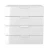 Commode blanche 4 tiroirs GoodHome Atomia H. 75 x L. 75 x P. 58 cm