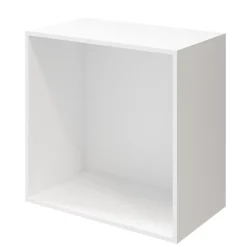 Commode blanche et anthracite brillant 4 tiroirs GoodHome Atomia H. 75 x L. 75 x P. 47 cm