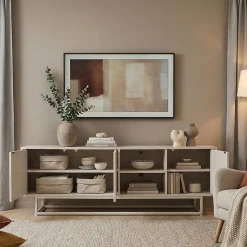 Commode Boxholm 160 x 30 x 57 cm sable en.casa