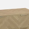 Commode Budapest. quatre tiroirs. décor chevrons L 80 x l 40 x H 95cm