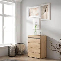 Commode buffet armoire 57x35x75cm couleur chêne