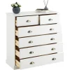 Commode chambre PARIS L 91 cm en bois massif - Blanc