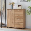 Commode Döbritz 84 x 80 x 28 cm effet chêne en.casa