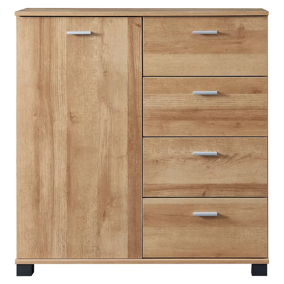 Commode Döbritz 84 x 80 x 28 cm effet chêne en.casa