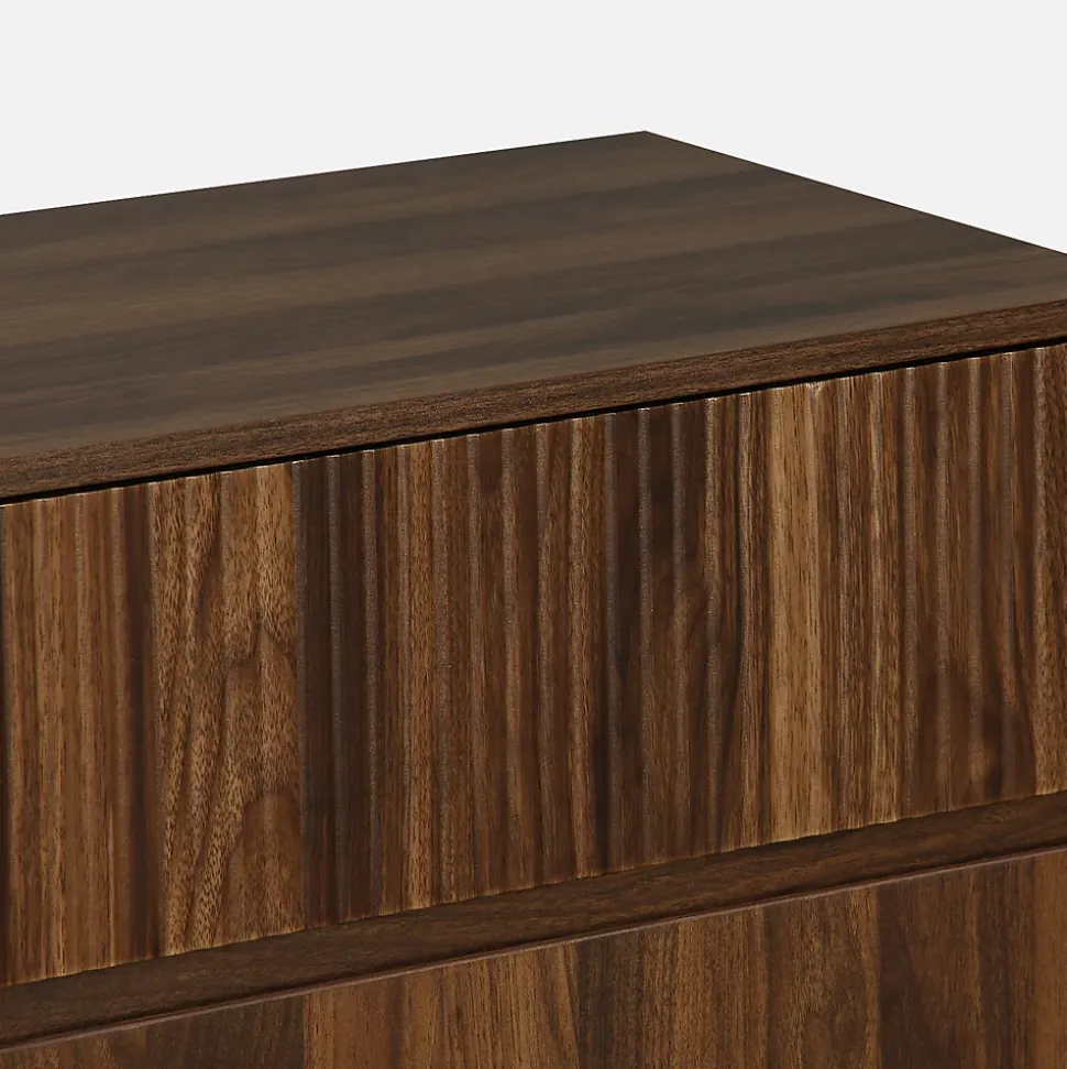 Commode de rangement décor bois de noyer. 3 tiroirs
