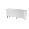 Commode De Rangement Meuble Universel 152x75x42cm Sur Pied Blanc Mat Younge