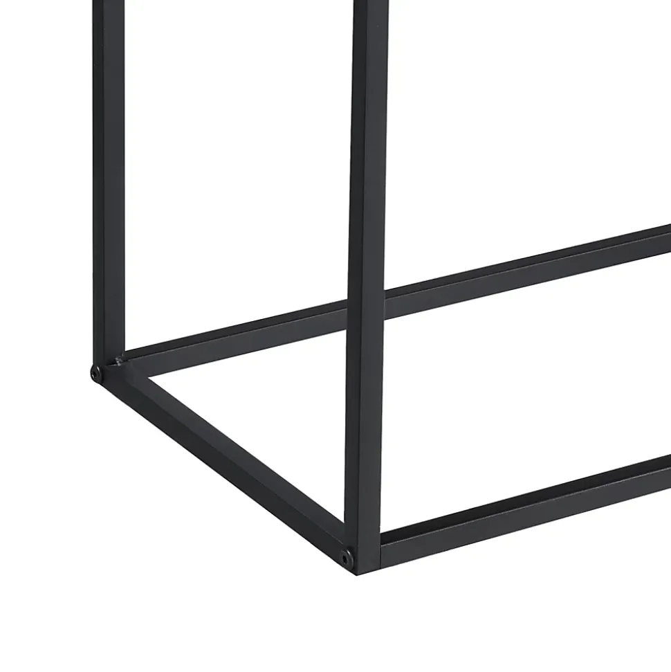 Commode Design Motala 90 x 109 x 30 cm Effet Bois Foncé Noir en.casa