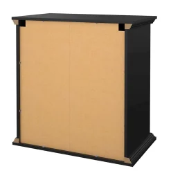 Commode Domeng, Commode polyvalente, Commode de chambre, Meuble avec tiroirs, 86x52 h88 cm, Noir