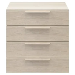 Commode effet chêne 4 tiroirs GoodHome Atomia H. 75 x L. 75 x P. 45 cm