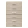 Commode effet chêne 6 tiroirs GoodHome Atomia H. 112,5 x L. 75 x P. 45 cm