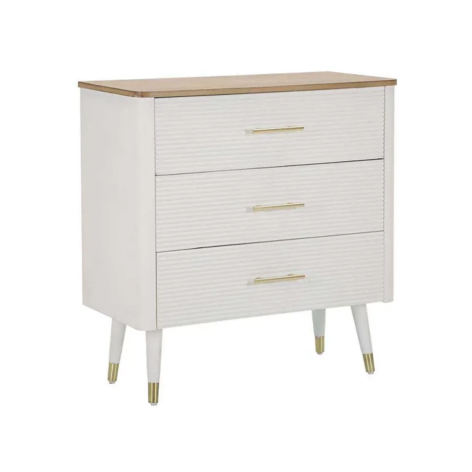 Commode en bois 3 tiroirs Matera 78x37x80 cm