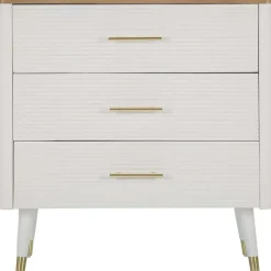 Commode en bois 3 tiroirs Matera 78x37x80 cm