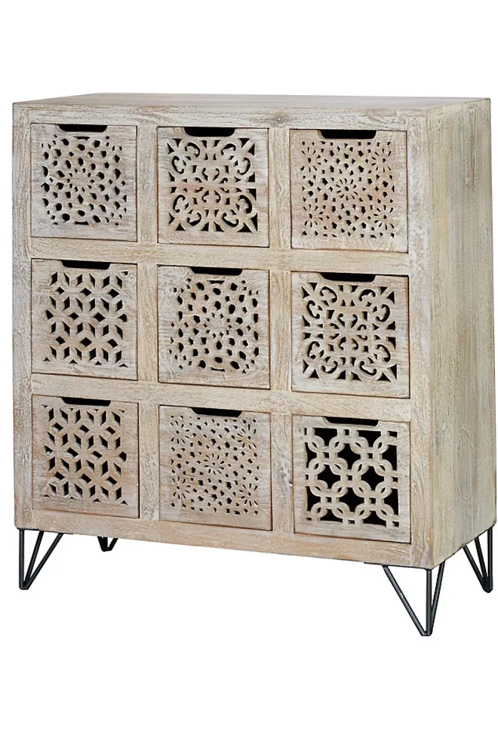 Commode en manguier blanc vieilli