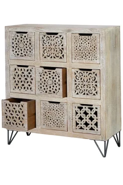 Commode en manguier blanc vieilli