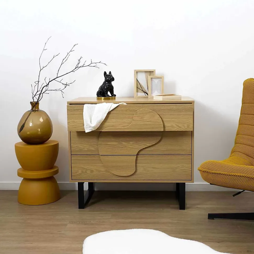 Commode en mdf et métal Calypso