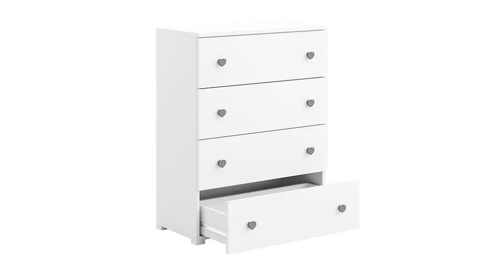 Commode enfant Emily, grise, pour chambre d'enfant
