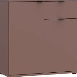 Commode GANYMEDE 2 portes 1 tiroir Terracotta 80,1 x 34,1 x 82,3 cm