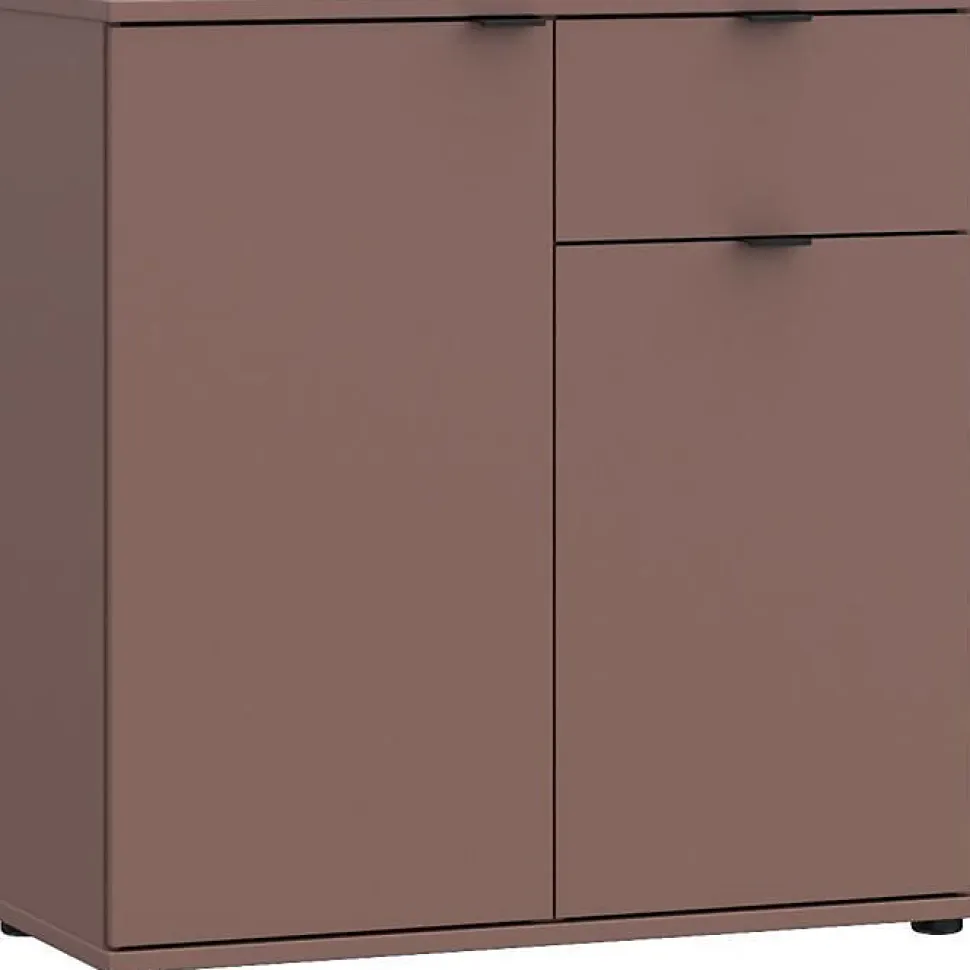 Commode GANYMEDE 2 portes 1 tiroir Terracotta 80,1 x 34,1 x 82,3 cm