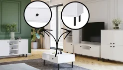 Commode haute à quatre portes Venus white loft
