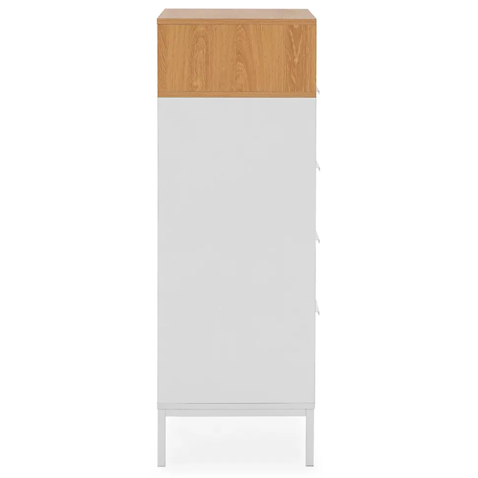 Commode haute Nieve 4 tiroirs couleur Blanc