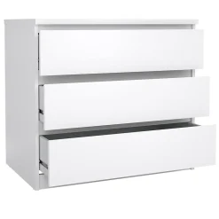 Commode Kajiki, Commode polyvalente, Commode de chambre, Meuble avec tiroirs, 77x50 h68 cm, Blanc