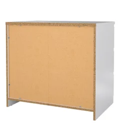 Commode Kajiki, Commode polyvalente, Commode de chambre, Meuble avec tiroirs, 77x50 h68 cm, Blanc