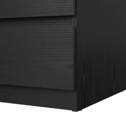 Commode Kajiki, Commode polyvalente, Commode de chambre, Meuble avec tiroirs, 77x50 h68 cm, Noir