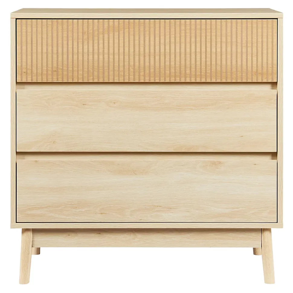Commode Landskrona 80 x 80 x 40 cm effet chêne en.casa