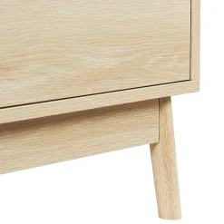 Commode Landskrona 80 x 80 x 40 cm effet chêne en.casa