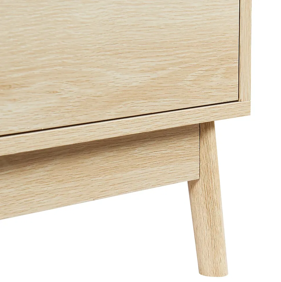 Commode Landskrona 80 x 80 x 40 cm effet chêne en.casa