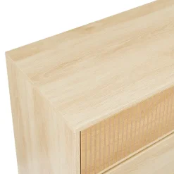 Commode Landskrona 80 x 80 x 40 cm effet chêne en.casa