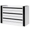 Commode LINA blanc et noir avec LED 124 x 87 x 50 cm