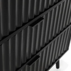 Commode Lluvia 3 tiroirs couleur noir