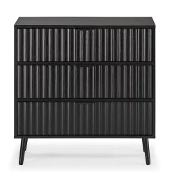 Commode Lluvia 3 tiroirs couleur noir