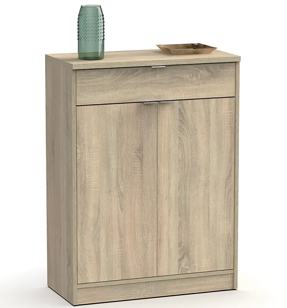 Commode meuble à chaussures coloris cambrian - Hauteur 101 x Longueur 75 x Profondeur 36 cm