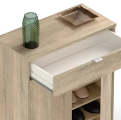 Commode meuble à chaussures coloris cambrian - Hauteur 101 x Longueur 75 x Profondeur 36 cm